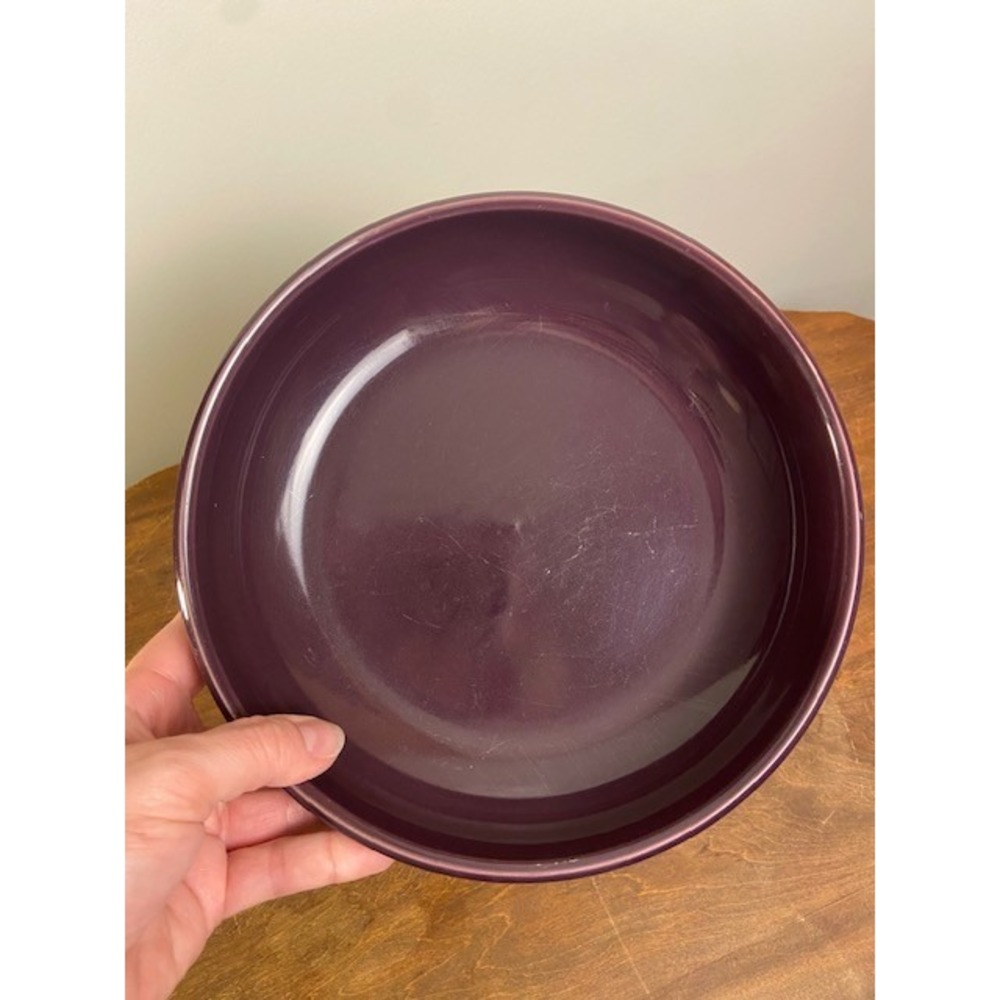 Noritake Primastone Wild Plum 8321 RARE Stoneware Serving Bowl Purple Japan